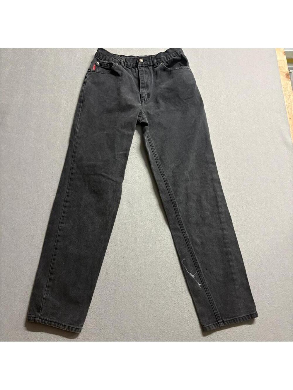 Vintage Bugle Boy Jeans Mens 30x30 Black Denim Gold Crest Series 90s